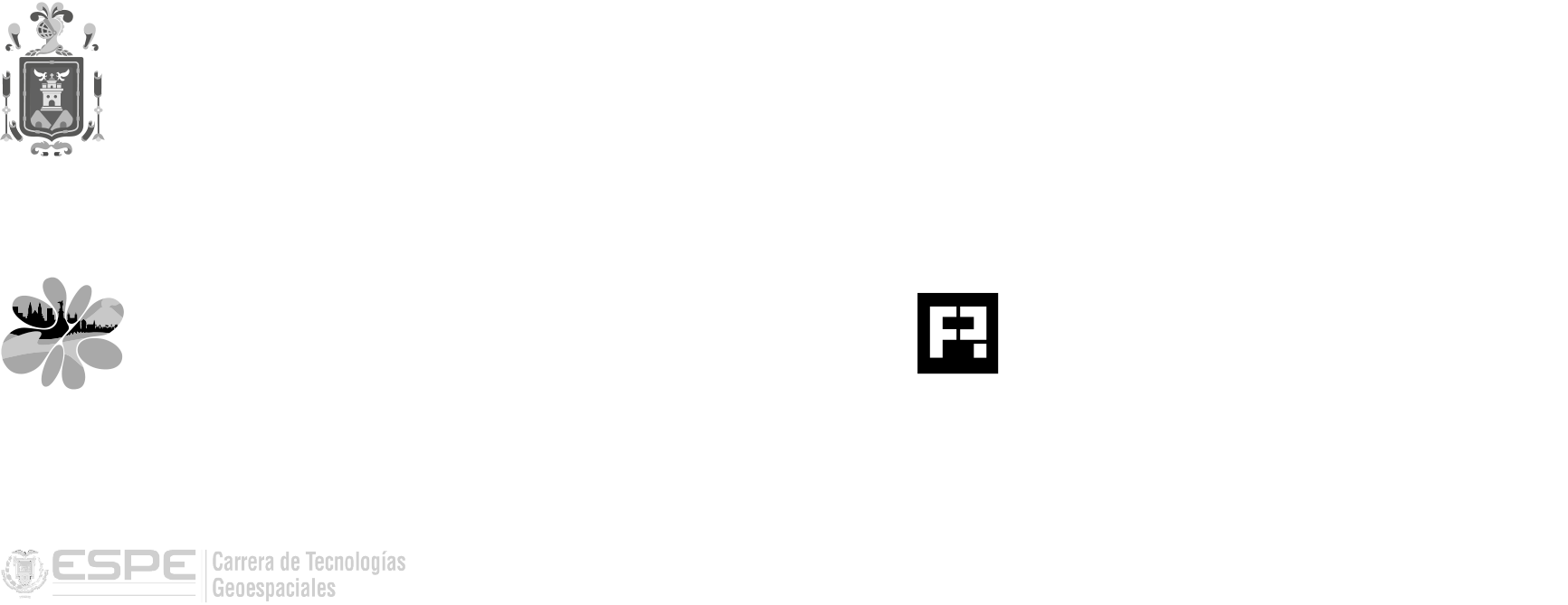 Logotipos de instituciones aliandas al CIUQ:  MDMQ WWF, Tomorrow´s CIties, BID, Cámara de Comercio de Quito, FPAA, ESPE, Kubiec, Plural, UISEK