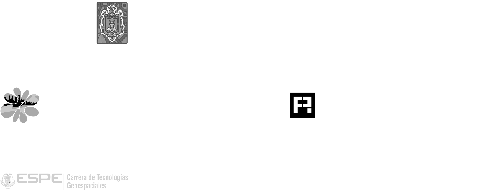 Logotipos de instituciones aliandas al CIUQ:  MDMQ WWF, Tomorrow´s CIties, BID, Cámara de Comercio de Quito, FPAA, ESPE, Kubiec, Plural, UISEK